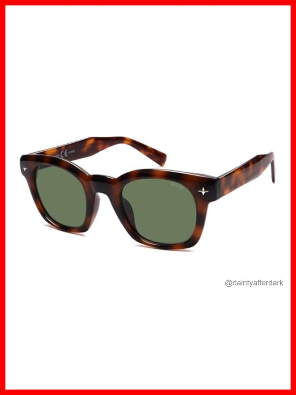 Polarized Square Panto Sunglasses UV400 TR90 Full Frame Retro Adult
